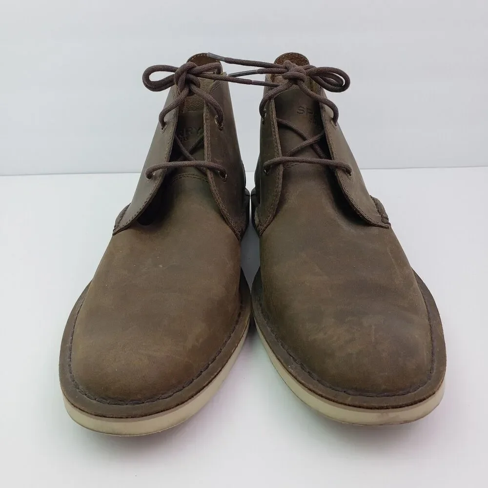 Sperry Top Sider Mens Size 8.5 Brown Leather Formal Chukka Boots STS14653